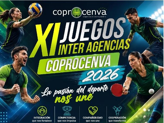 Afiche oficial Juegos inter agencias Coprocenva 2026